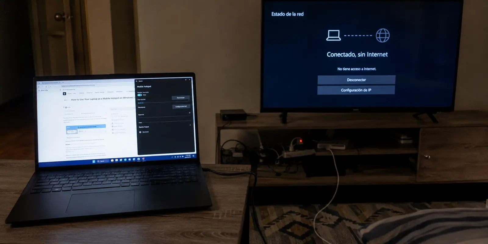 Antes de convertir el PC en router: la alternativa HDMI